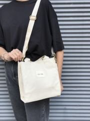 Organik Kanvas Kumaş Kadın Omuz Çantası