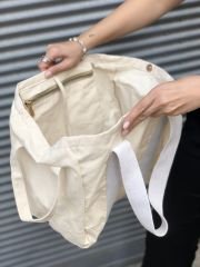 Organik Kanvas Kumaş Tote Çanta Krem
