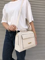 Çift Saplı Omuz Çantası Acıkahve