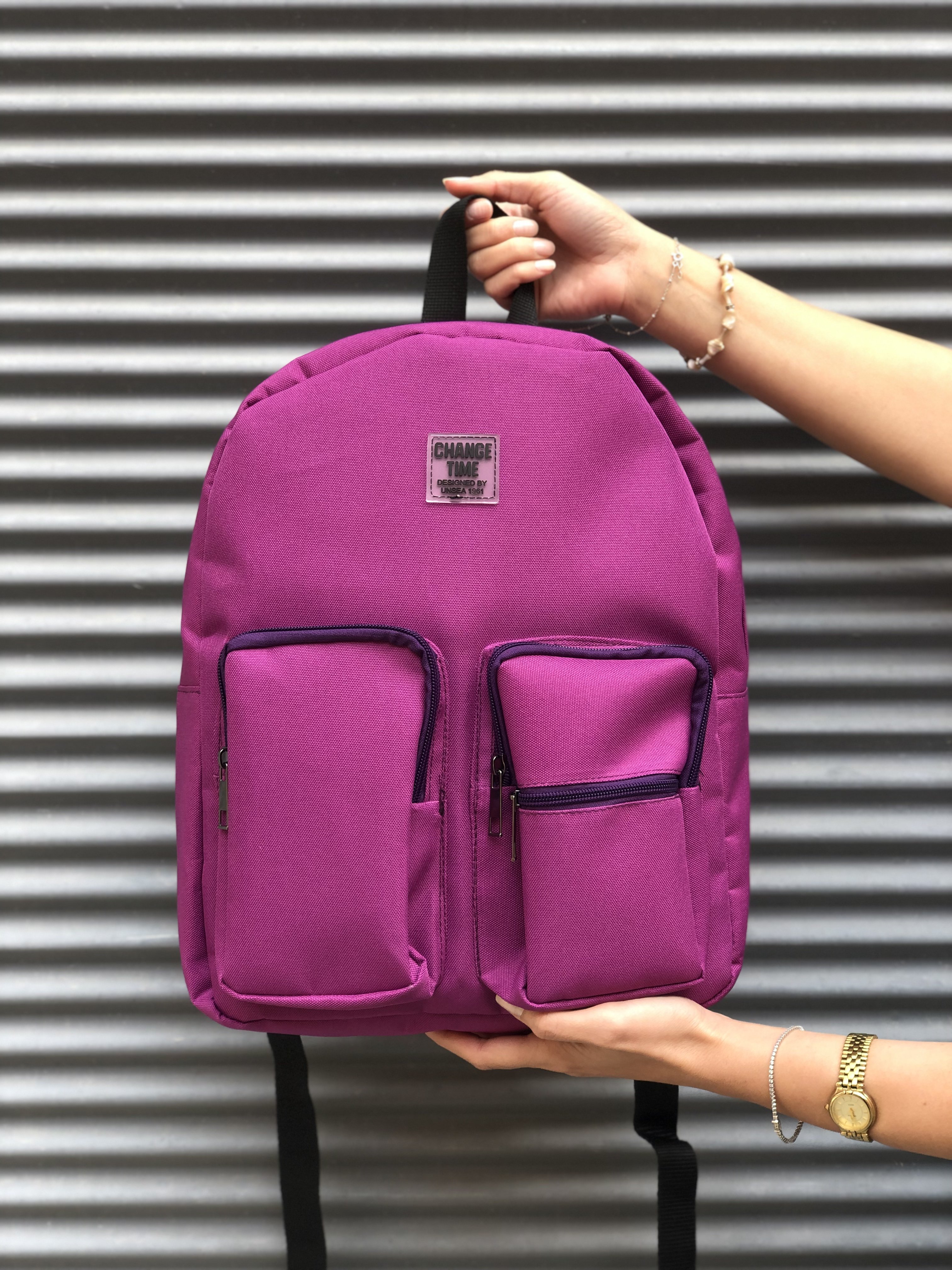 Su Geçirmez Change Time Sırt Çantası Mor