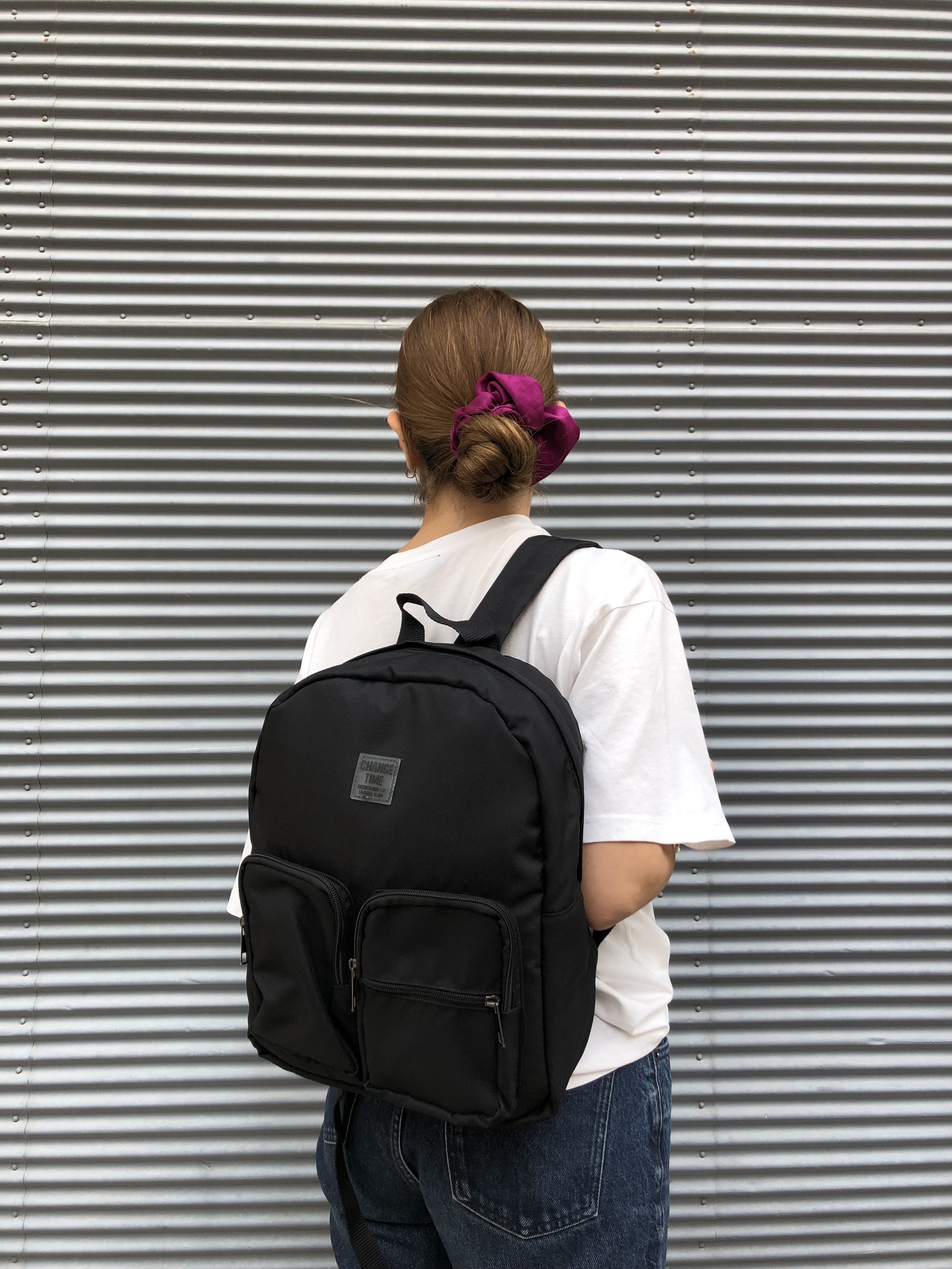 Su Geçirmez Change Time Sırt Çantası Siyah