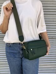 Önü Cepli Çapraz Çanta Yeşil