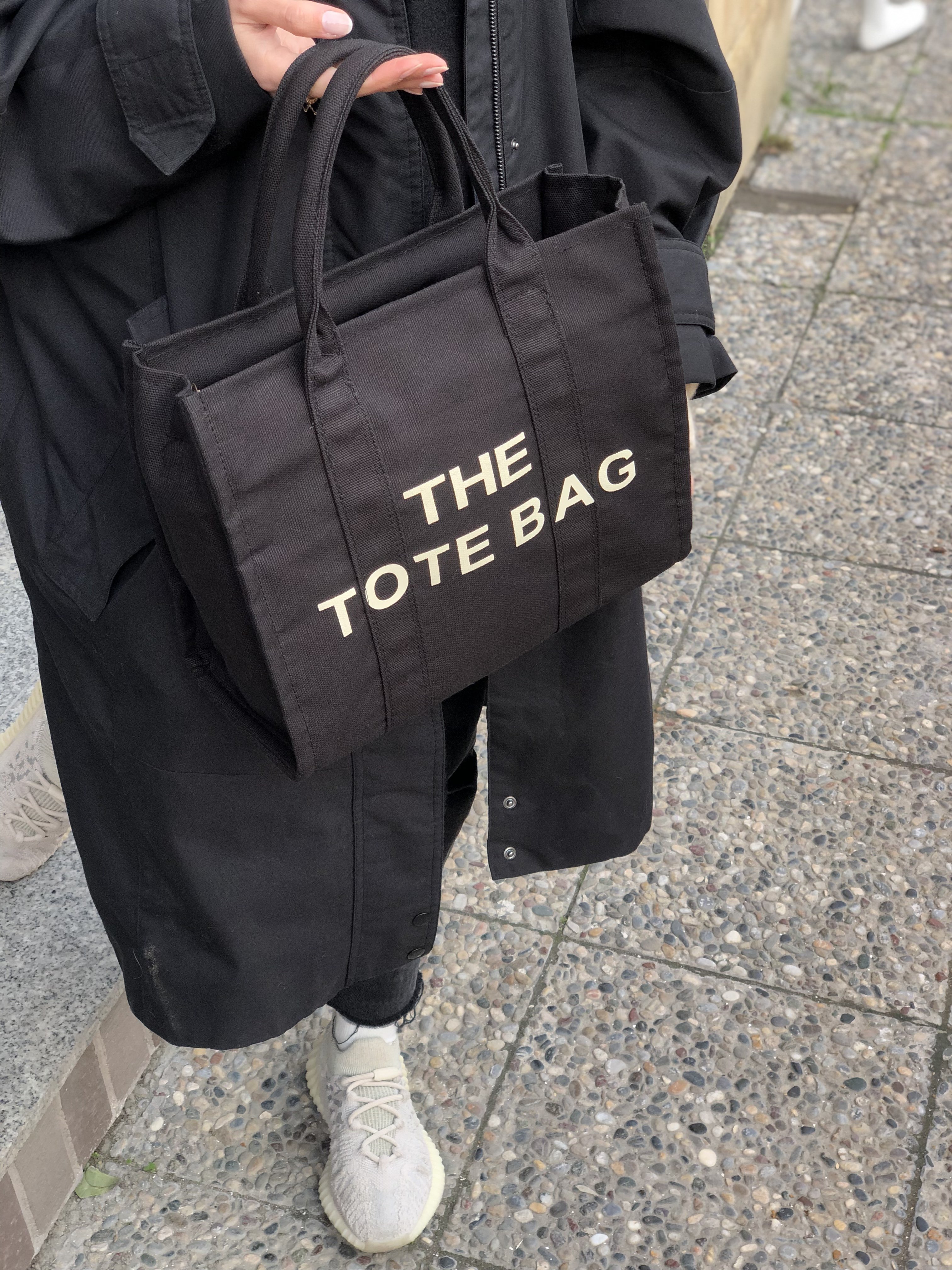 Kanvas Kumaş Kadın Tote Bag Siyah