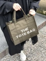 Kanvas Kumaş Kadın Tote Bag Haki