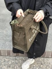 Kanvas Kumaş Kadın Tote Bag Haki