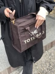 Kanvas Kumaş Kadın Tote Bag Koyu Kahverengi