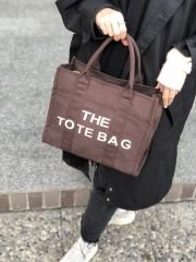 Kanvas Kumaş Kadın Tote Bag Kahverengi