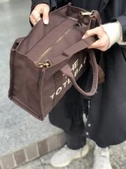 Kanvas Kumaş Kadın Tote Bag Kahverengi