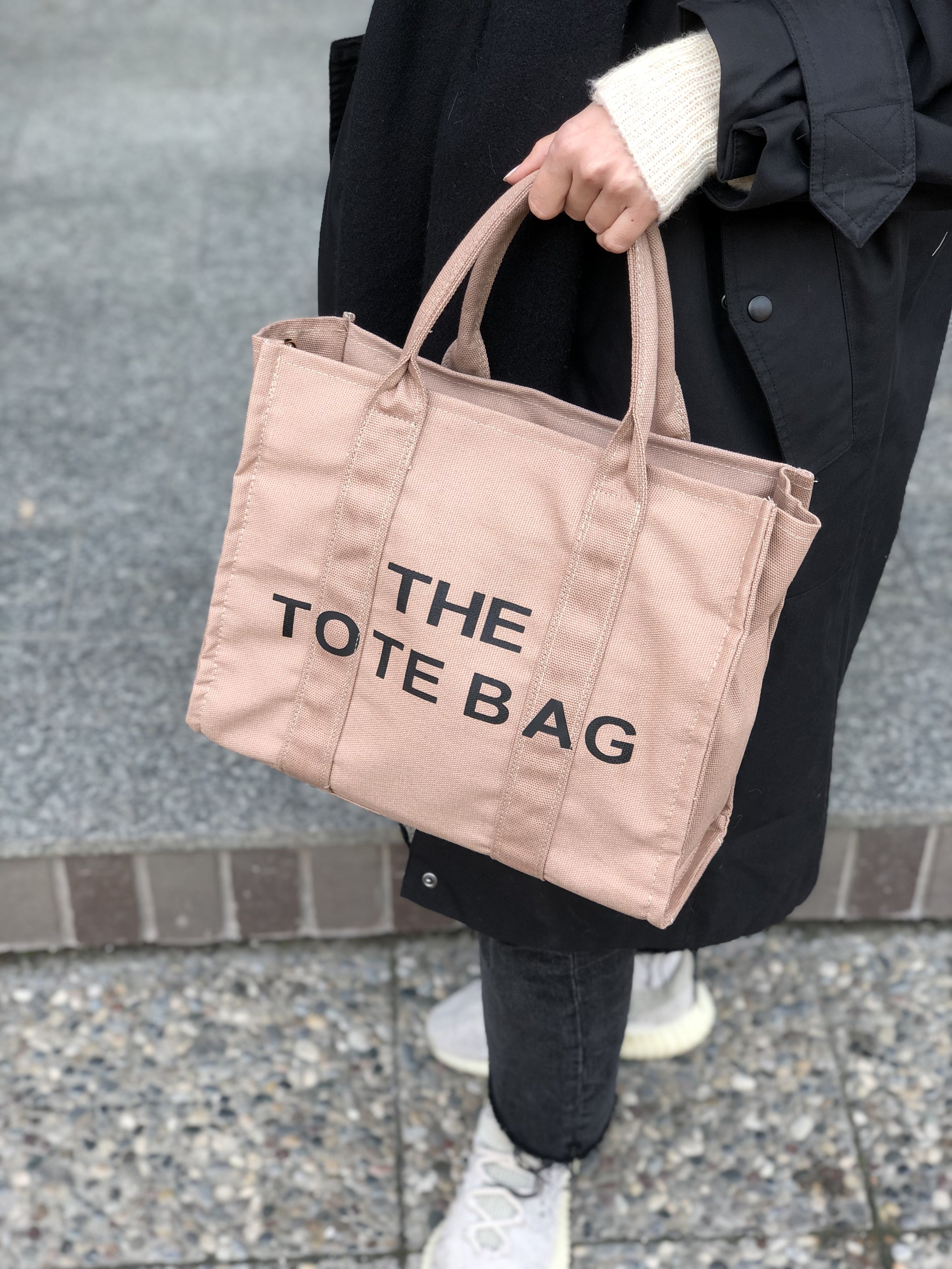 Kanvas Kumaş Kadın Tote Bag Koyu Bej