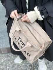 Kanvas Kumaş Kadın Tote Bag Bej