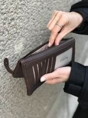 Çok Kullanışlı Kadın Cüzdanı Acıkahve