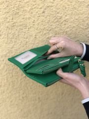 Bol Kartlıklı Yumuşak Deri Portföy Cüzdan Yeşil