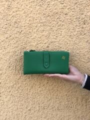 Bol Kartlıklı Yumuşak Deri Portföy Cüzdan Yeşil