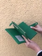 Bol Kartlıklı Yumuşak Deri Portföy Cüzdan Yeşil