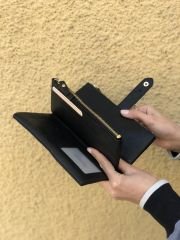 Bol Kartlıklı Yumuşak Deri Portföy Cüzdan Siyah