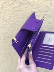 İki Fermuarlı Kadın Cüzdanı Mor